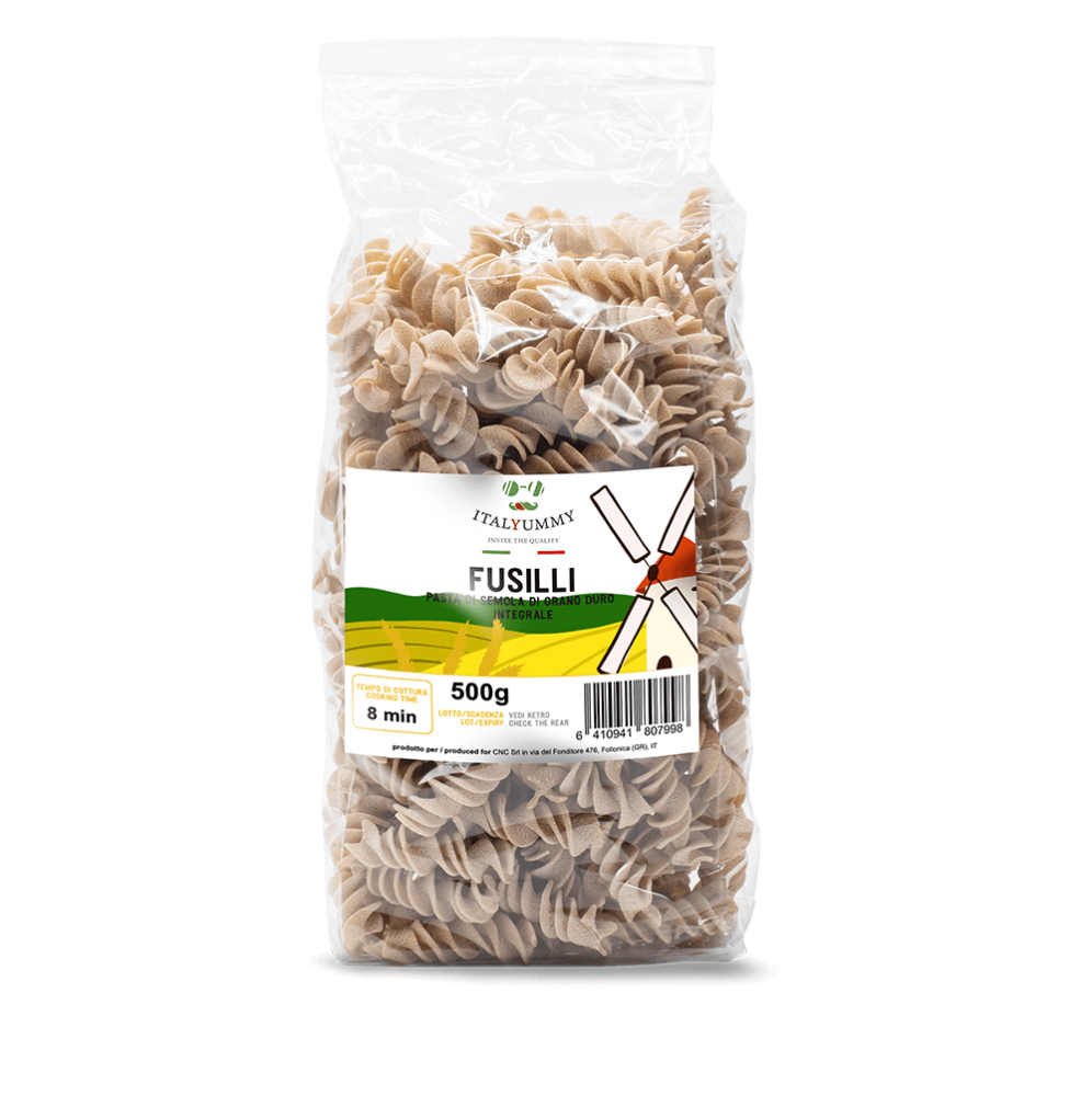 Fusilli Integrali Italyummy da grano 100% Italiano